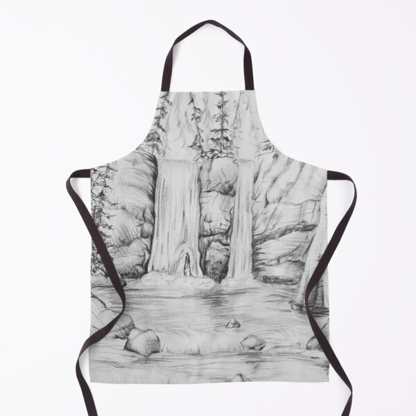 Item preview, Black and white landscape drawing designed and sold by MariiaCreation.
