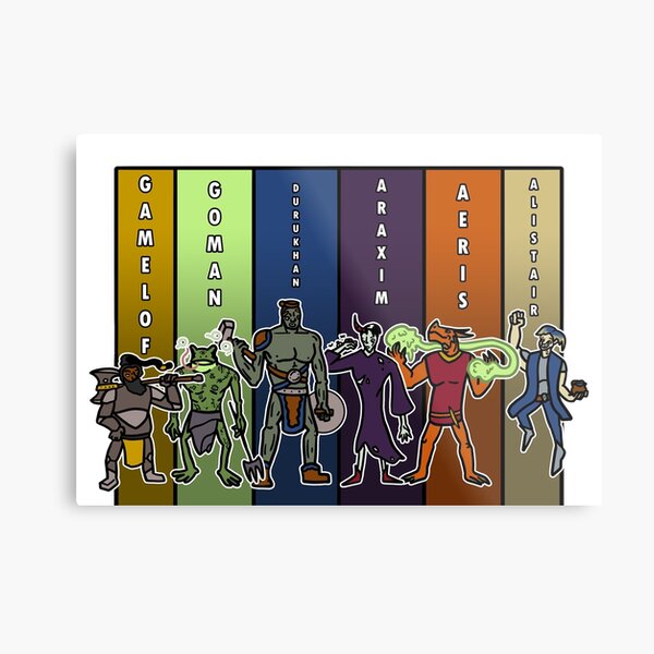 D&D PCs group Metal Print