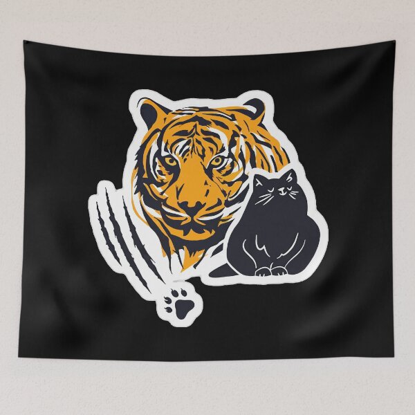 Item preview, cat vs tiger  fanart designed and sold by joeparisien.