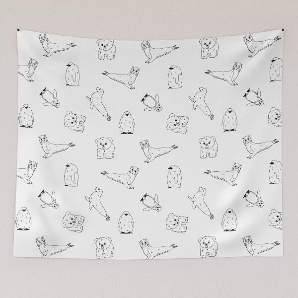 Item preview, Penguin, king penguin chick, fur seal, polar bear cub, small Common seal designed and sold by essskina.