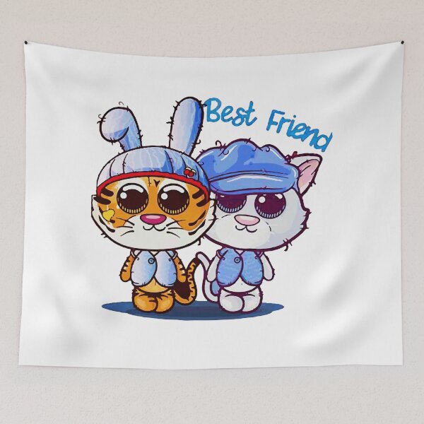 Item preview, cat vs tiger best friend designed and sold by joeparisien.