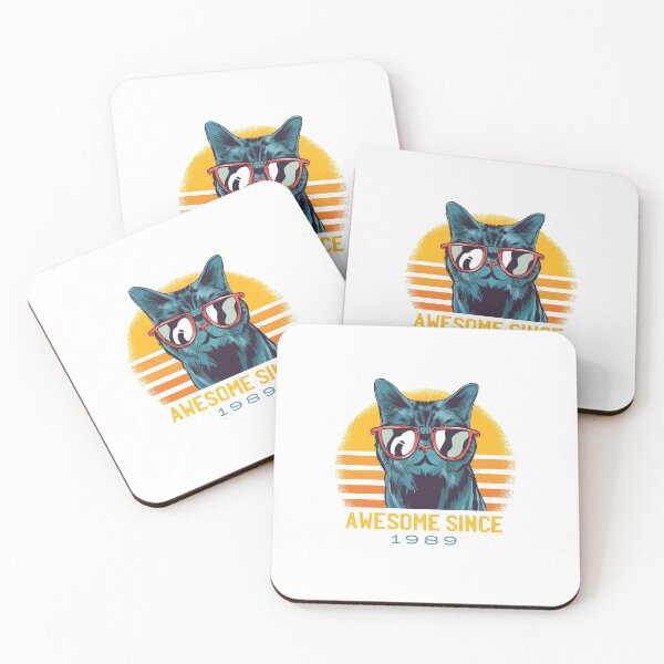 Item preview, Cat Awesome Since 1989 designed and sold by lifecareful.