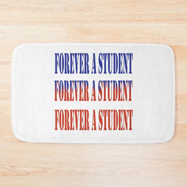 Item preview, Forever a student text on the white background designed and sold by IraNiva.