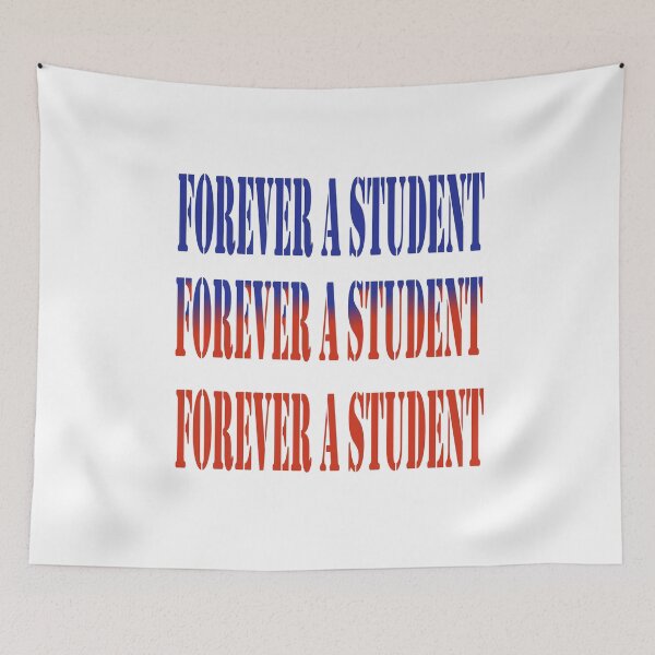 Item preview, Forever a student text on the white background designed and sold by IraNiva.