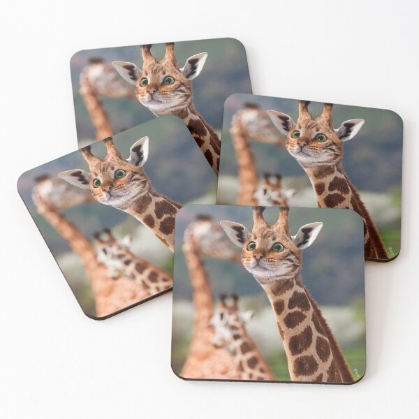Item preview, Giraffe cat in nature designed and sold by koty-vezde.
