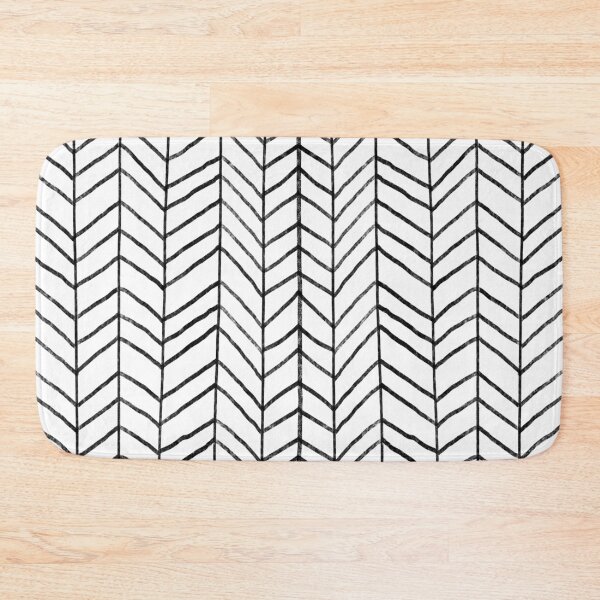 Item preview, Hand Drawn Herringbone Pattern (black/white) designed and sold by Design Minds Boutique.