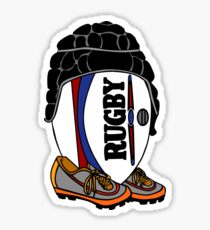 Rugbyball mit Zahnrad Sticker