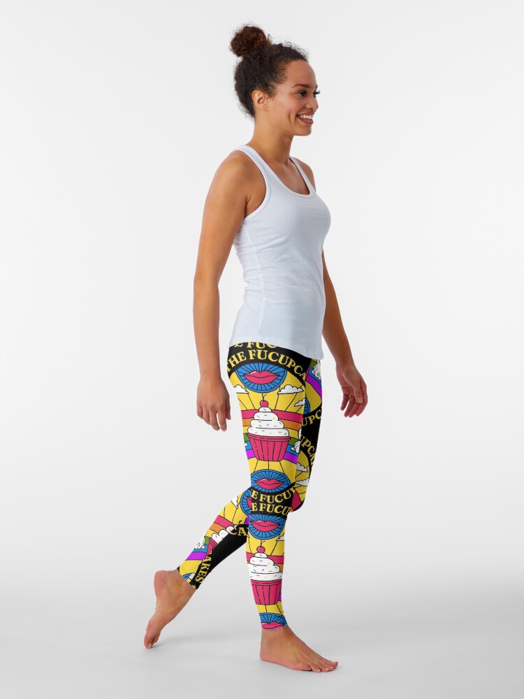 Alternate view of Shut the Fucupcakes! - To Hush Up the Hater of LGBTQ+ Movement and You are a Cupcake Lover - Shut the Fuckup T-Shirt Leggings