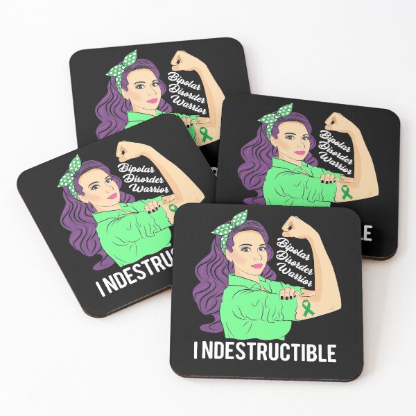 Item preview, Bipolar Disorder Warrior Indestructible Awareness Support designed and sold by ZNOVANNA.