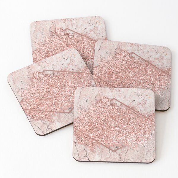 Item preview, Rose Gold Pink Glamour & Pink Marble Geometric Triangle designed and sold by newburyboutique.