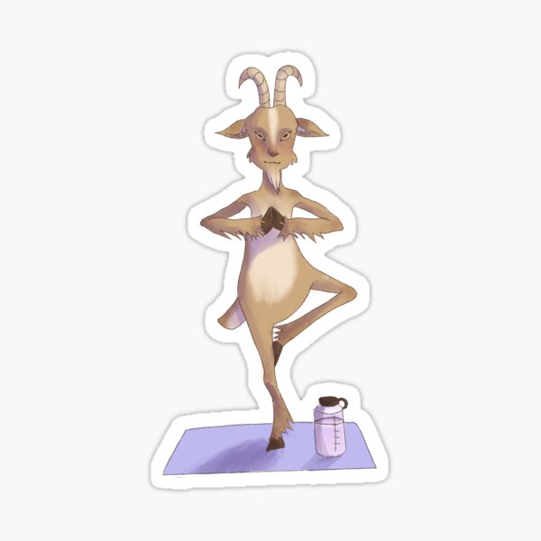 Namaste Orange & Purple Fox Yoga Mat - Practice Yoga In Style [Gift Idea /  Fun Present] Exercise Mat / Cute Animal Yoga Mat