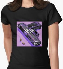 pistol and bullets Women's Fitted T-Shirt