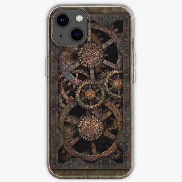 Infernal Steampunk Gears Vintage Steampunk phone cases iPhone Soft Case