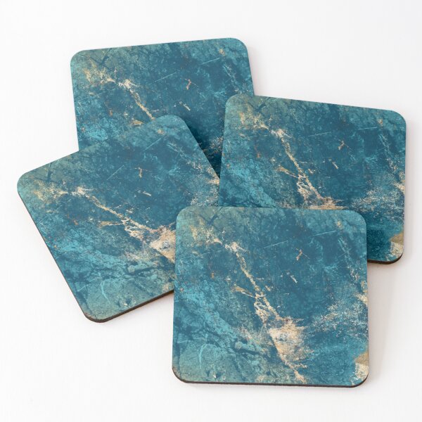 Item preview, Turquoise Teal Blue & Gold Marble designed and sold by newburyboutique.