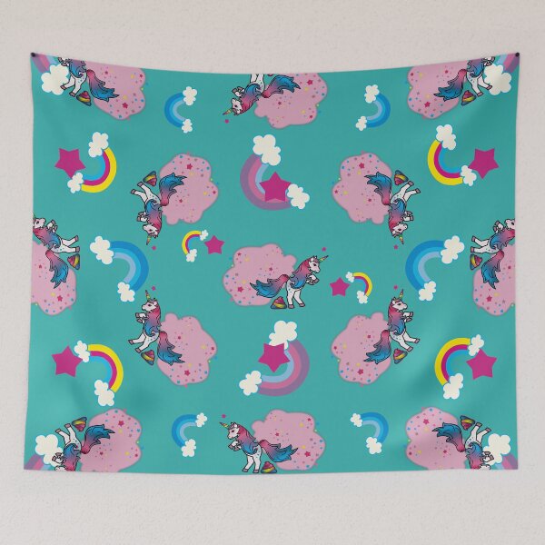Item preview, Unicorns, Poop Rainbows and Fart Magic! Pattern Green designed and sold by Apartment12.