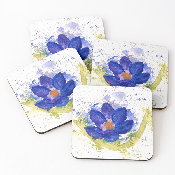 Item preview, crocus flower watercolor painting designed and sold by Nixiepiks.