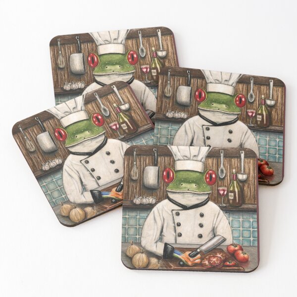 Item preview, Frog Chef designed and sold by GardenPartyArt.