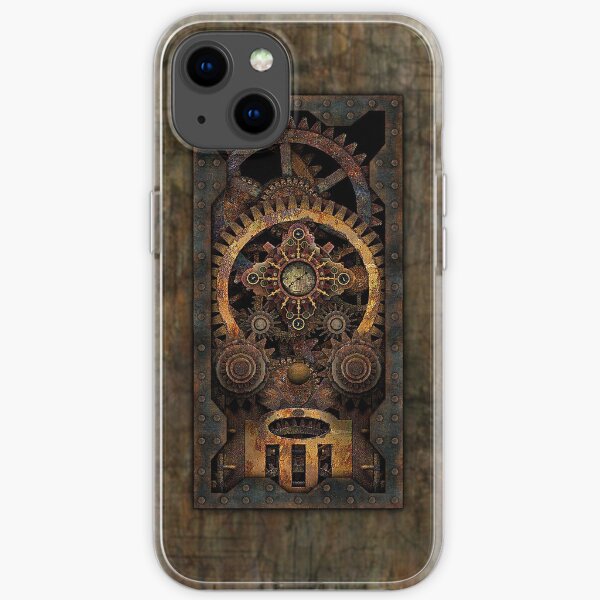 Infernal Steampunk Machine #2C Vintage Steampunk phone cases iPhone Soft Case