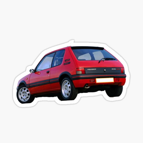 PEUGEOT 205 gti-6 GTi6 2.0 badge autocollant stickers Quart Rouge Vinyle badges PEUGEOT 205 gti-6 GTi6 2.0 badge autocollant stickers Quart Rouge Vinyle badges