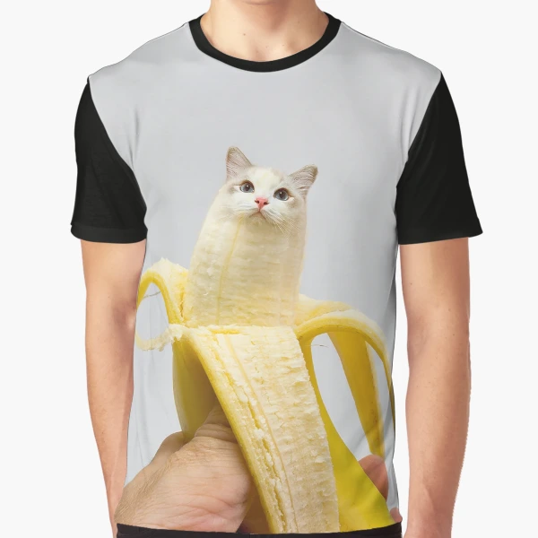 Delicious and cute banana cat Graphic T Shirt for Sale by koty vezde Redbubble