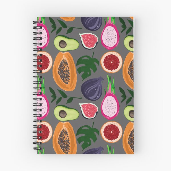 Item preview, Juicy tropical fruits on a gray background designed and sold by Aksena.