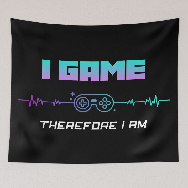 Item preview, I Game Therefore I Am Gamers Never Quit Gaming Life Video Games Addiction designed and sold by KLINESTORE.