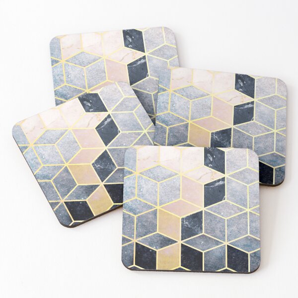 Item preview, Blue & Gold Modern Geometric  designed and sold by newburyboutique.