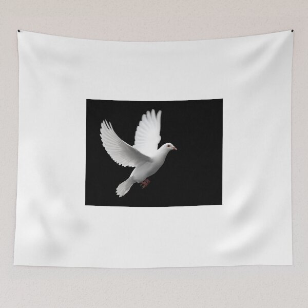 Item preview, Paloma blanca en fondo negro designed and sold by Ducano.