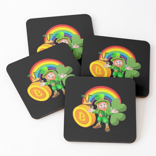 Item preview, St Patricks Day, Irish, Leprechaun, Bitcoin, Shamrock, Rainbow, Lucky, Clover, Cryptocurrency designed and sold by karlsageder.