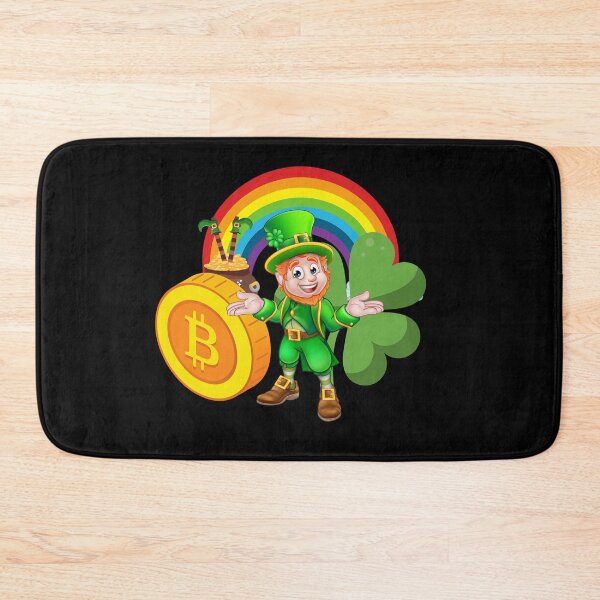 Item preview, St Patricks Day, Irish, Leprechaun, Bitcoin, Shamrock, Rainbow, Lucky, Clover, Cryptocurrency designed and sold by karlsageder.