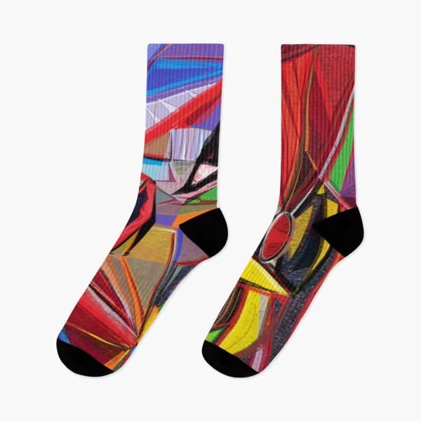 Item preview, The Red Stiletto, a digital abstract art. designed and sold by Art With Impact – Statement Art & Apparel for Deep Thinkers.