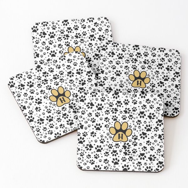 Item preview, Cats Paws Alphabet Letter H Yellow - Initials designed and sold by MadandMean.