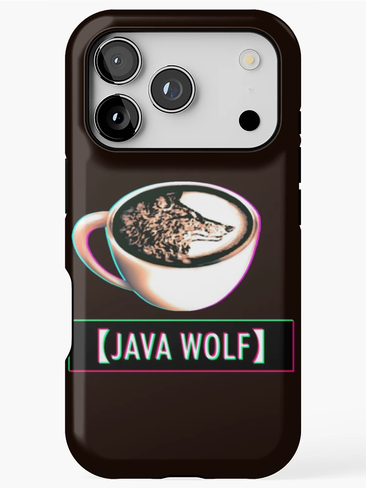 Aperçu 1 sur 4. Coque iPhone avec l'œuvre Logo Loup Java créée et vendue par JavaWolfDesign.