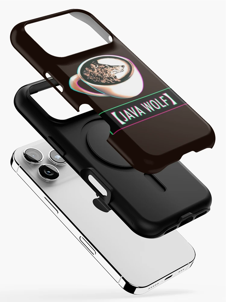 Aperçu 2 sur 4. Coque iPhone avec l'œuvre Logo Loup Java créée et vendue par JavaWolfDesign.