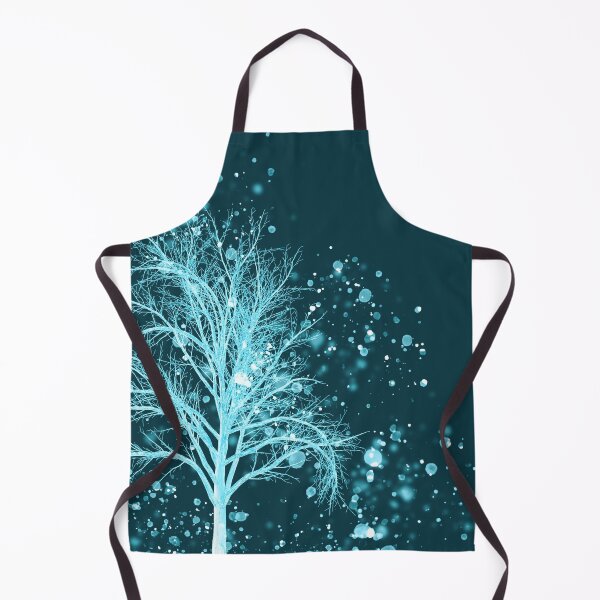 Item preview, Frosted Teal Tree in Snow Winterscape designed and sold by rkmountains.
