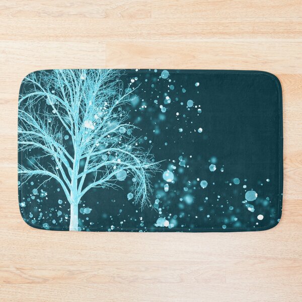Item preview, Frosted Teal Tree in Snow Winterscape designed and sold by rkmountains.
