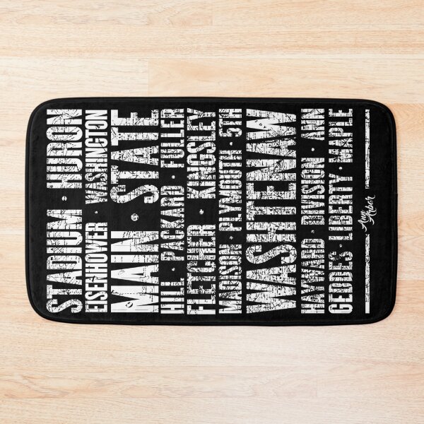 Item preview, Ann Arbor Michigan Streets Urban Minimalist - White designed and sold by thegoodwordsco.