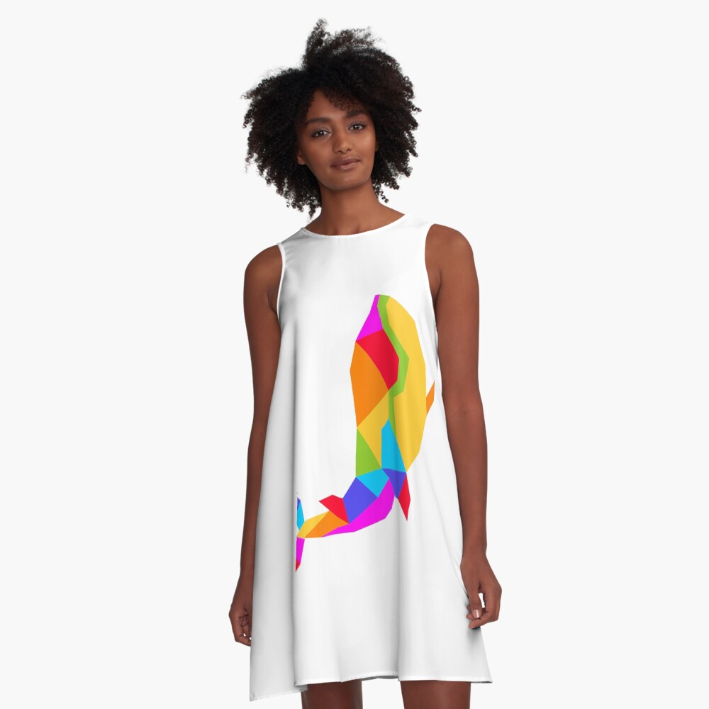 Vista previa del artículo con la obra «Vestido acampanado», diseñado y vendido por Riograf.