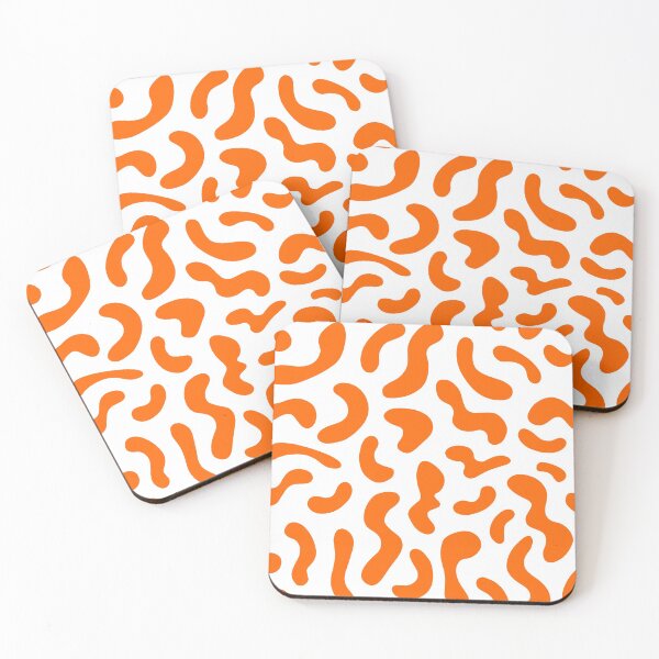 Item preview, Retro Memphis Squiggles (Orange & White) designed and sold by Jason Sharman.