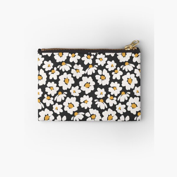 Item preview, Wild Daisies Black and White Print Pattern  designed and sold by DesignBliss2021.