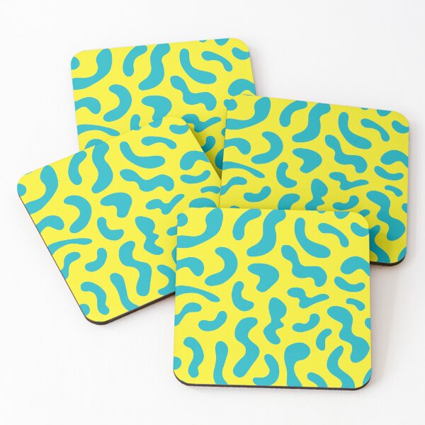 Item preview, Retro Memphis Squiggles (Teal & Yellow) designed and sold by Jason Sharman.