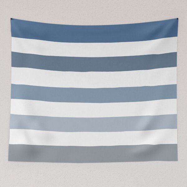 Item preview, Minimal colorful stripes in blue and green shades. Funky lines in sea and grass colors designed and sold by Abbara.