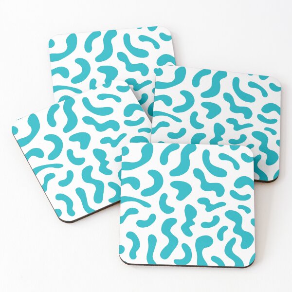 Item preview, Retro Memphis Squiggles (Teal & White) designed and sold by Jason Sharman.