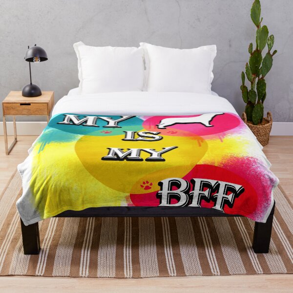 Item preview, my dog is my bff , colorful rounded shapes  designed and sold by StickyFy Hub.