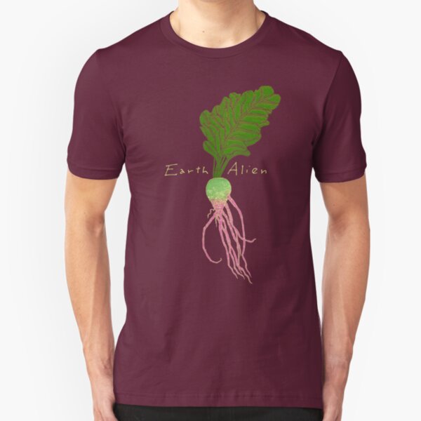 Earth Alien Watermelon Radish Slim Fit T-Shirt