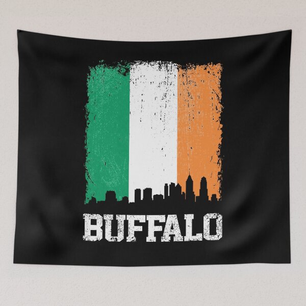 Item preview, Vintage Buffalo Irish Flag Skyline Pride designed and sold by pixeljamz.