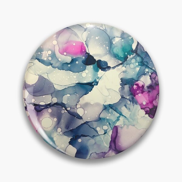Artikelvorschau, Alcohol Ink Art Lila, blaugrün, pink & schwarz entworfen und verkauft von Lavenna.