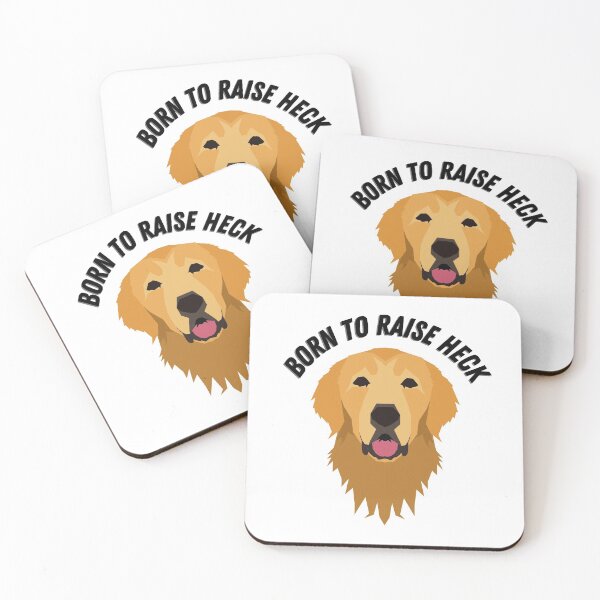 Item preview, Born to raise heck (Golden Retriever) designed and sold by thelastavo.