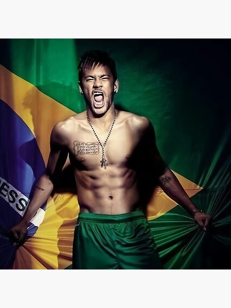 Optional Soccer Stars Neymar Jr Brasil Soccer Poster Canvas 