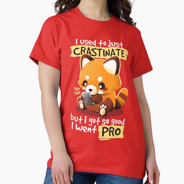 Item preview, Procrastinator red panda designed and sold by NemiMakeit.